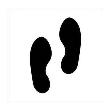 NMC Footprints Graphic Marking Stencil, Polyethylene 060, 24 H x 24 W in PMS229